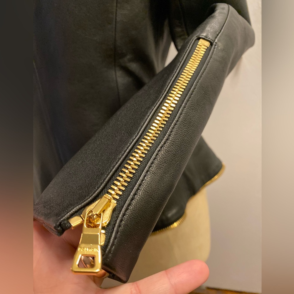 BALMAIN ZIPPER DETAILS LEATHER JACKET IN BLACK - Picture 6 of 16